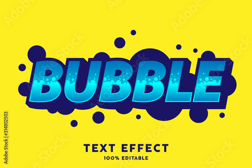 Bubble text effect, editable text