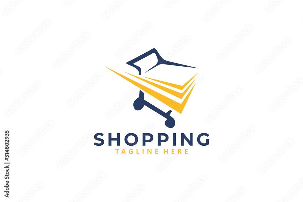 shopping logo icon vector isolated