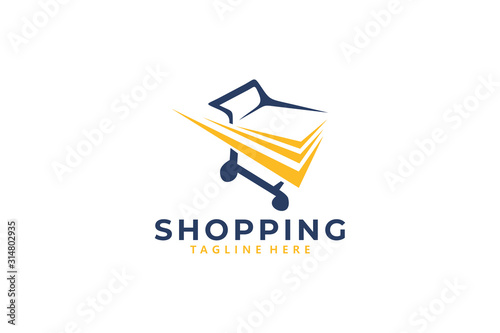 shopping logo icon vector isolated