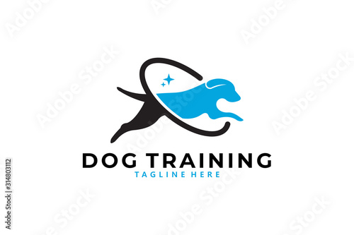 dog training logo icon vector isolated
