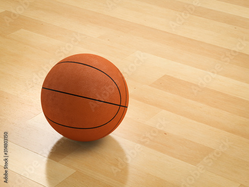 basketball ball on floor © phonlamaiphoto