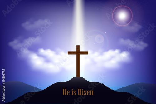 Christian Crosses in Easter And is a symbol in remembrance of Jesus Christ