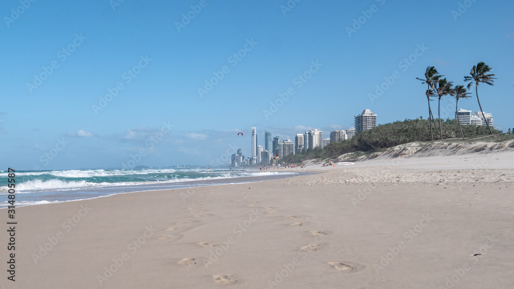 Beach in Surfers Paradise Sunshine Coast in Australia