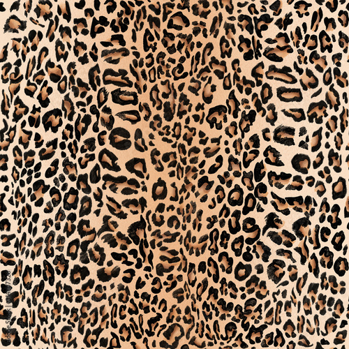 Seamless hand drawn leopard texture