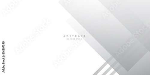 Simple White Grey Silver Box Rectangle Abstract Background Vector Presentation Design