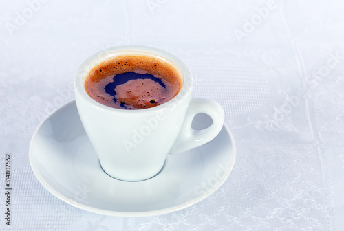 Cup of traditional Turkish coffee.