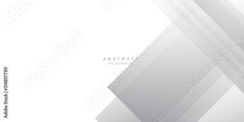 Simple White Grey Silver Box Rectangle Abstract Background Vector Presentation Design