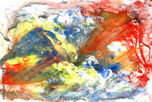 abstract multicolored watercolor spring background