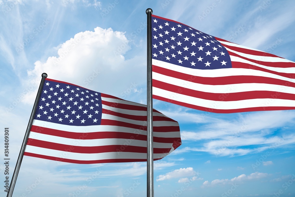 3D illustration of USA flag 3D illustration of USA flag