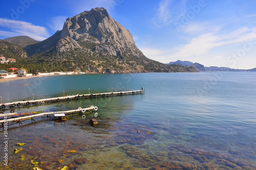 Crimea. View of the Bay of the village of Novyi Svet