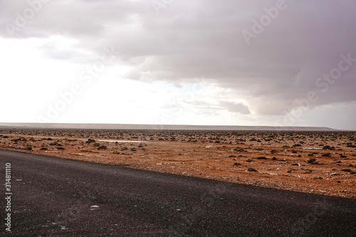 Marsa Matruh  Egypt a desert road.