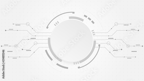 Abstract Digital Technology Cycle background.Business growth transformation Successful financial.