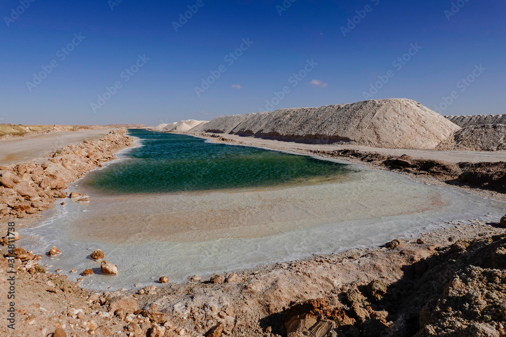 Siwa Oasis, Egypt The Siwa salt lakes which are used ot produce salt