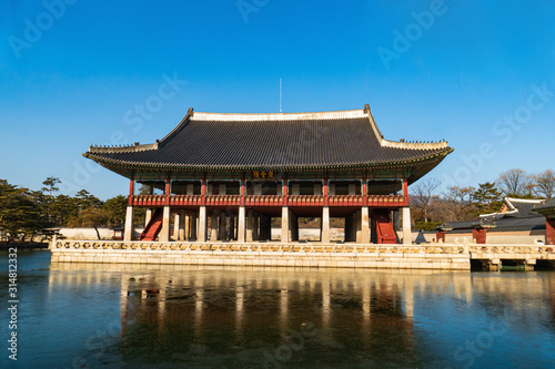 Gyeonghearu in winter-Gyeongbokgung palace-Seoul, Korea © wanmo