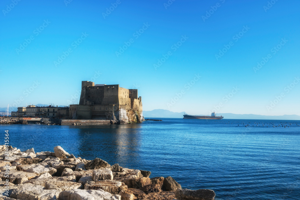 Castle dell' Ovo, Naples bay (Napoli bay), Italy