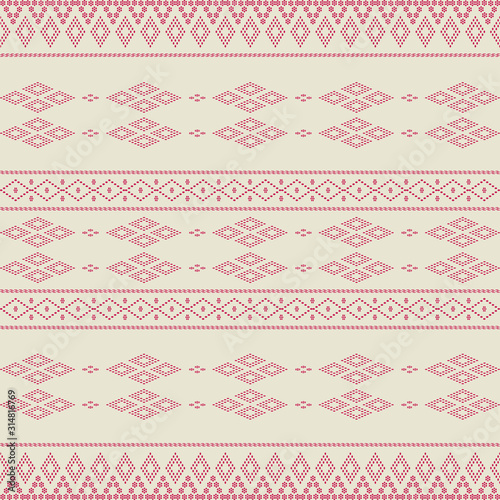Creative design cloth horizontal pattern. Tribal ethnic ornament seamless pattern. Colorful vector illustration. Ethnic motif batik for textile