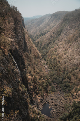 The view into the valley at Ellenborough Falls Lookout, New South Wales.