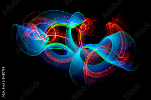 abstract colorful background with light painting