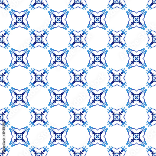 Azulejos portuguese traditional ornamental tile