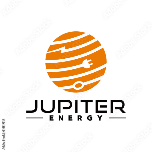 Jupiter energy logo. Jupiter logo