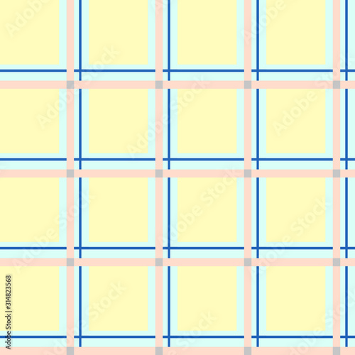 Vintage geometric seamless pattern of yellow cages. Textile background. Vector illustration.