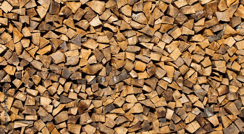 pile of cut wood for fire
