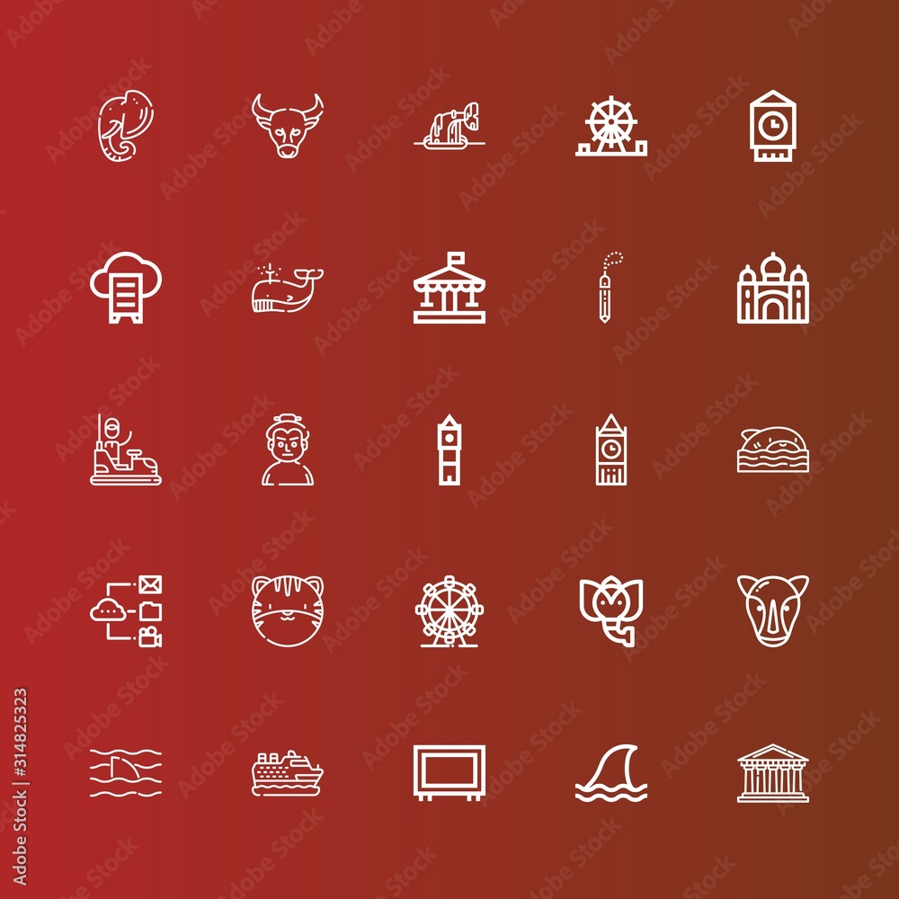 Editable 25 big icons for web and mobile Editable 25 big icons for web and mobile