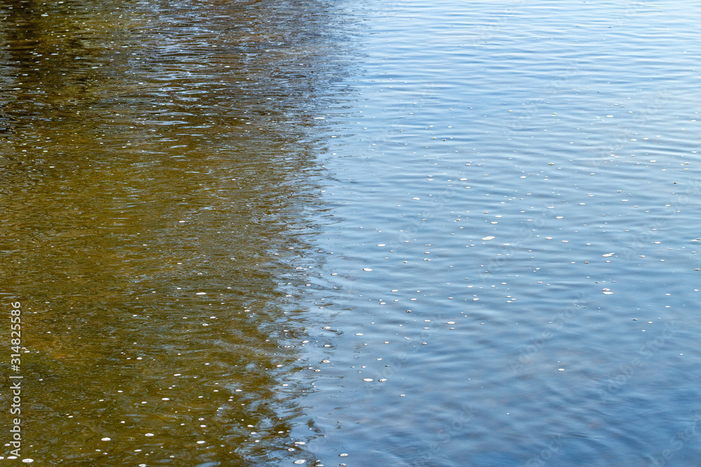 Obraz premium Surface of blue water.