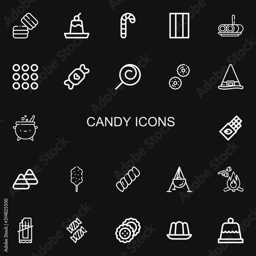 Editable 22 candy icons for web and mobile