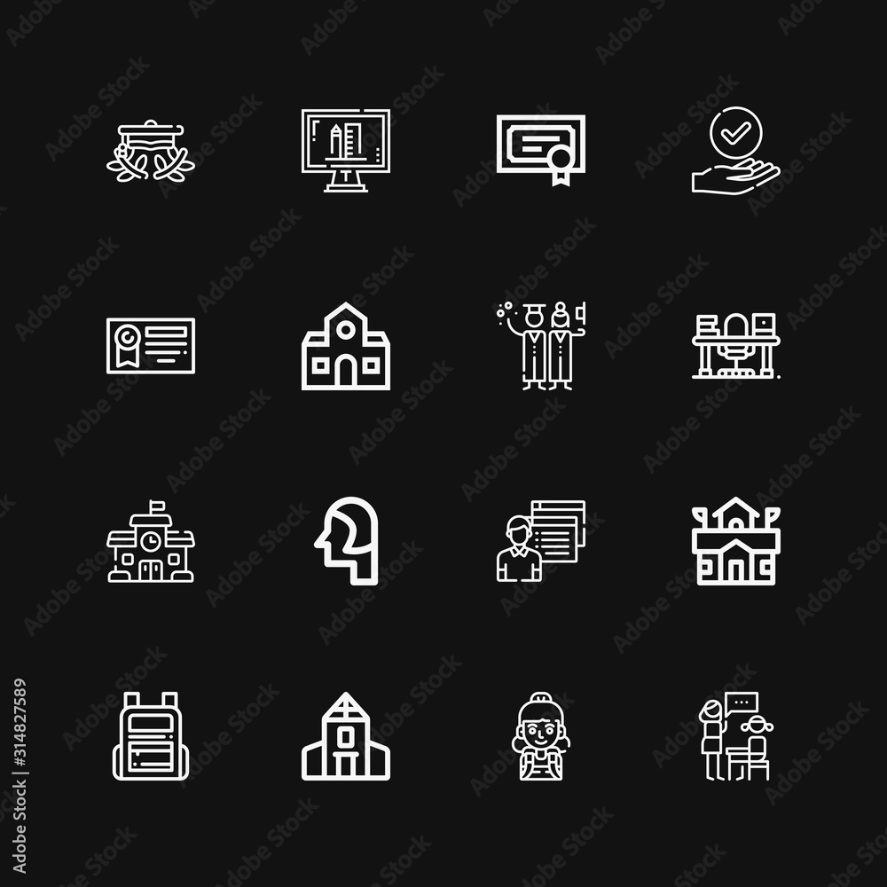 Editable 16 graduation icons for web and mobile Editable 16 graduation icons for web and mobile