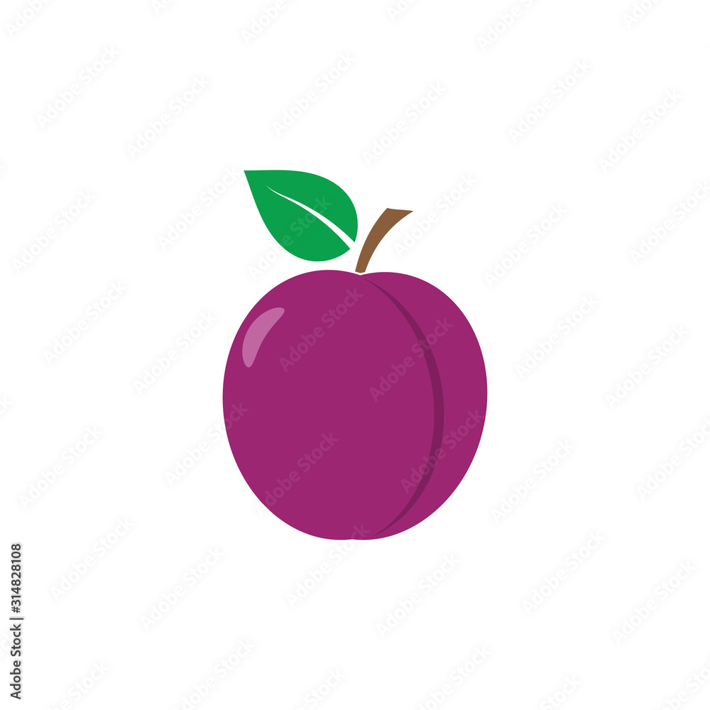 Plum logo vector icon design
