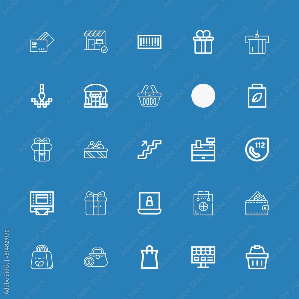 Editable 25 shopping icons for web and mobile
