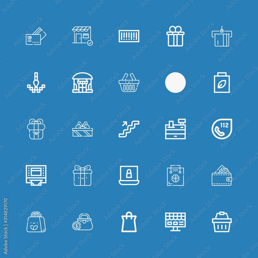 Editable 25 shopping icons for web and mobile Editable 25 shopping icons for web and mobile
