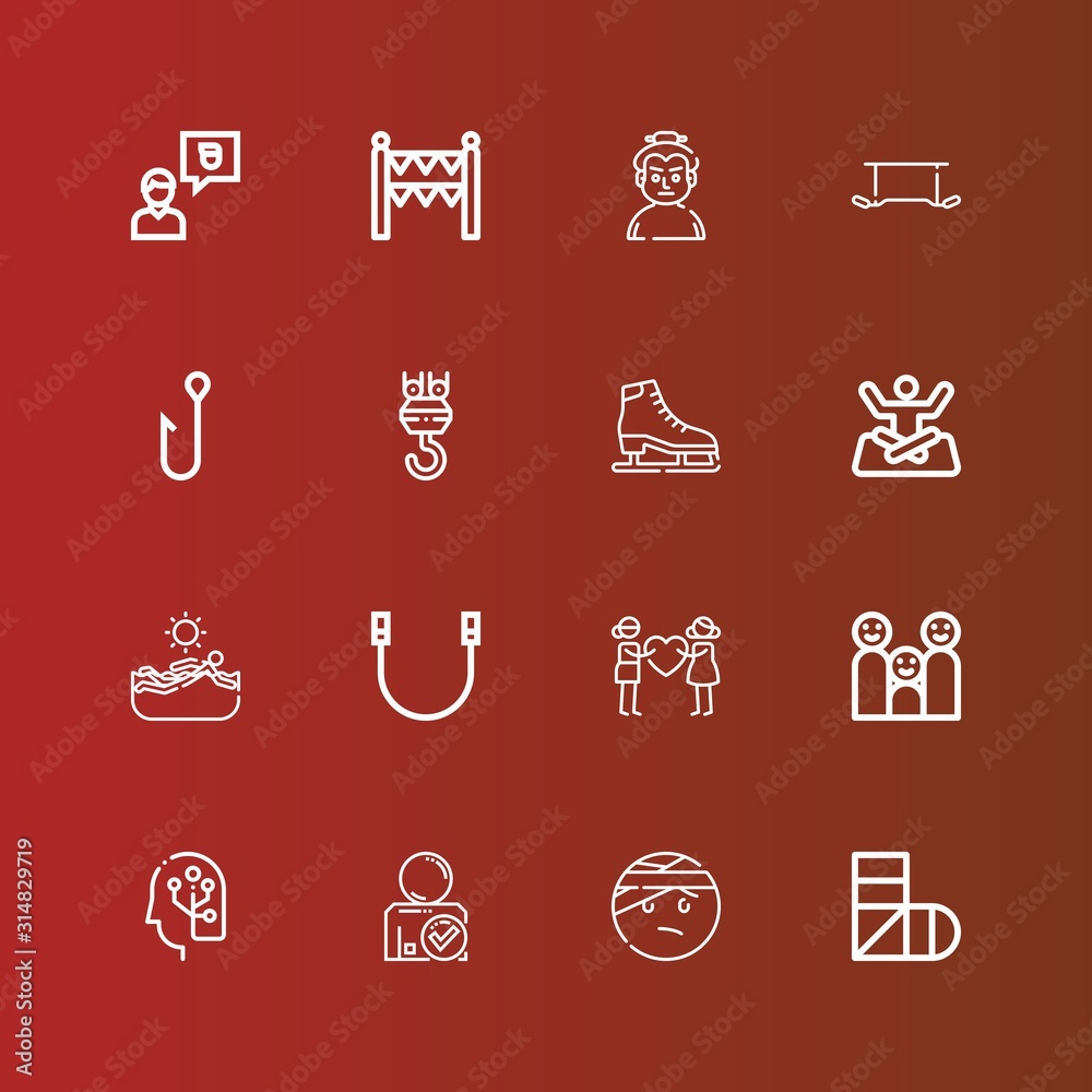 Editable 16 figure icons for web and mobile Editable 16 figure icons for web and mobile
