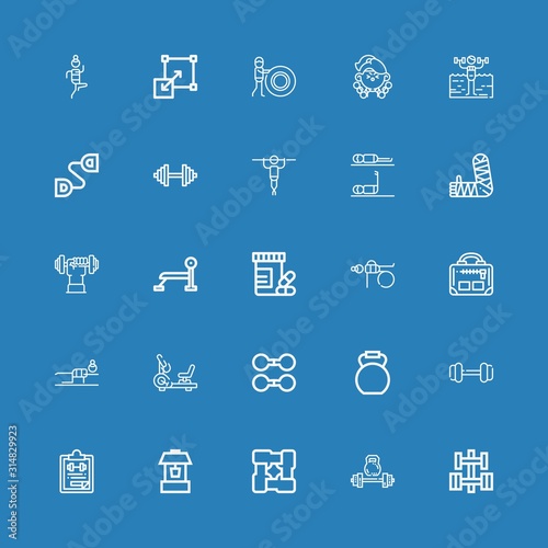 Editable 25 muscle icons for web and mobile