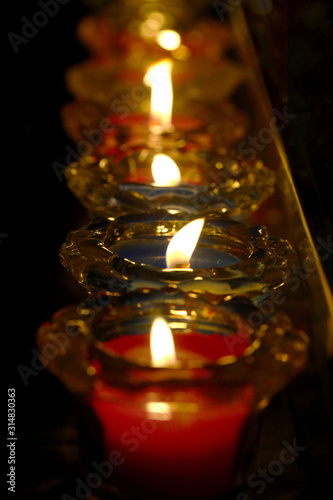 Candle in a church