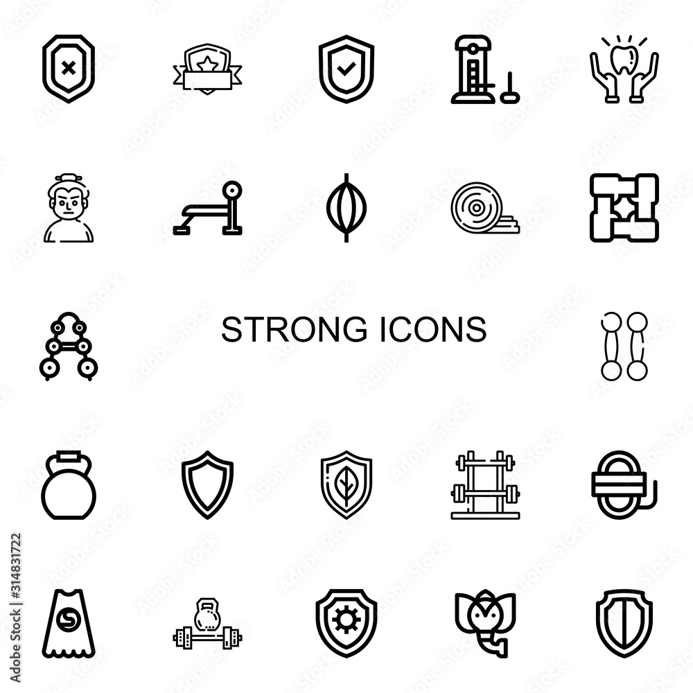 Editable 22 strong icons for web and mobile Editable 22 strong icons for web and mobile