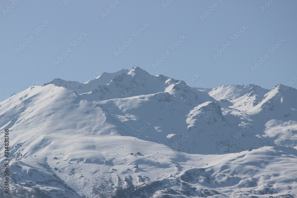 Snow clad mountains in Himalayas Snow clad mountains in Himalayas