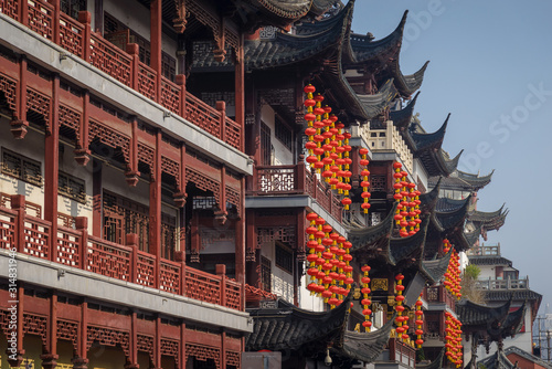 Photography Scenic of historic old town architecture in Shanghai