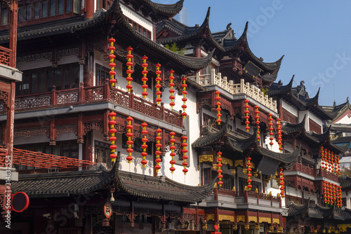 Photography Scenic of historic old town architecture in Shanghai