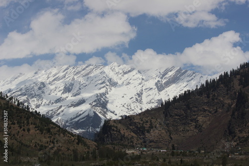 mountains with snow in himalayas