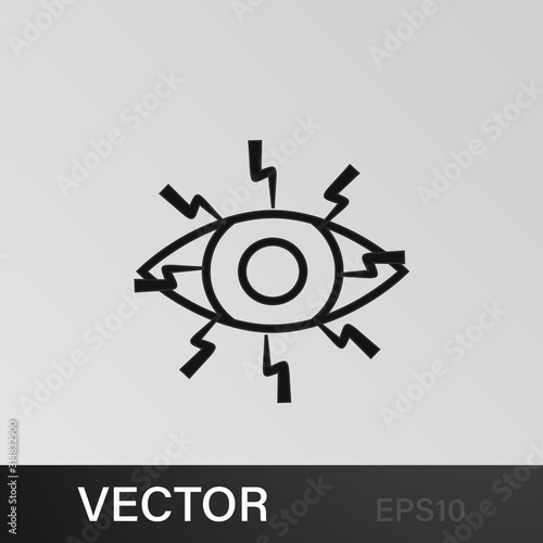 Pain in the eyes icon. Element of human body pain for mobile concept and web apps illustration. Thin line icon for website design and development, app development