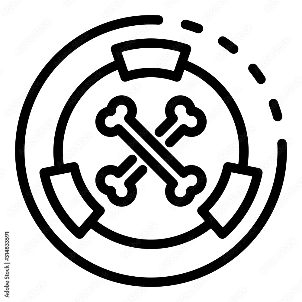 Hazard radiation icon. Outline hazard radiation vector icon for web design isolated on white background Hazard radiation icon. Outline hazard radiation vector icon for web design isolated on white background