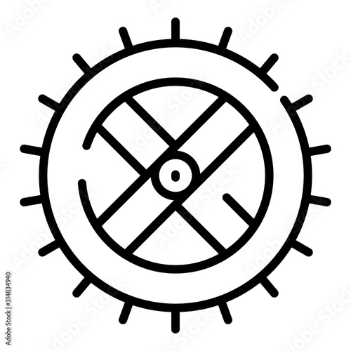 Obraz na plátně Watermill wheel icon