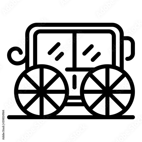 Brougham icon. Outline brougham vector icon for web design isolated on white background