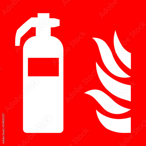 Fire extinguisher sign photo