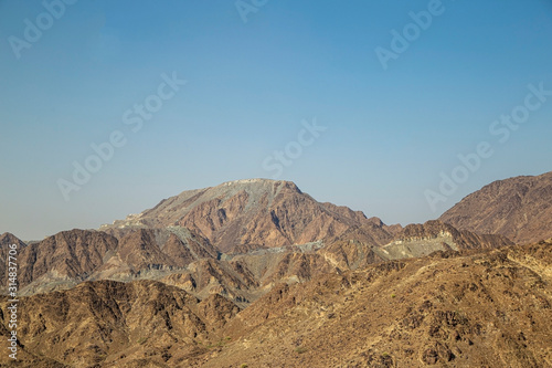 mountains and rocks in the arab emirates