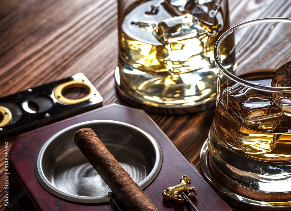 Whisky and cigars