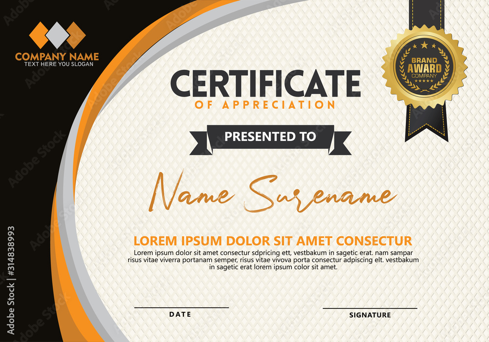 Fototapeta premium Modern certificate template