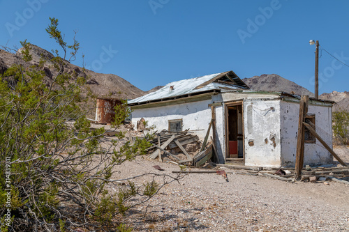 Ruins in the Nevada desert, USA.